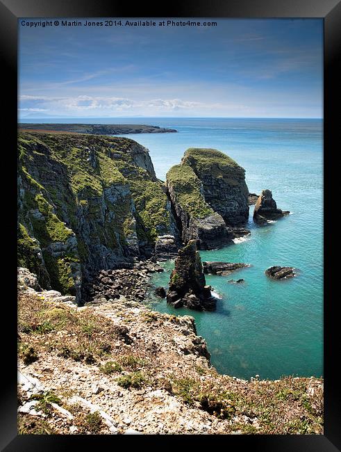 The Cliffs of South Stack Framed Print by K7 Photography