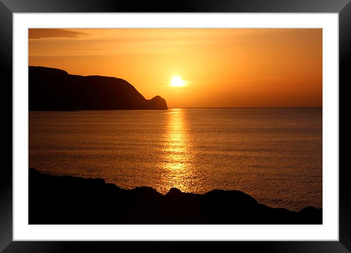 Sunset Silhouettes Framed Mounted Print by Susey Phoenixx