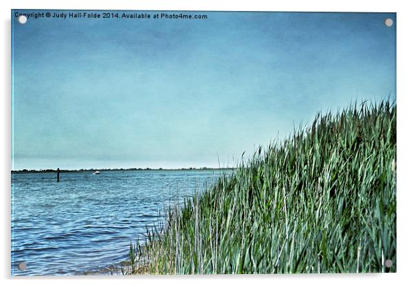 The Bay at Massapequa Acrylic by Judy Hall-Folde