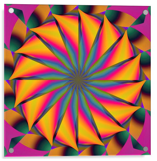 Hypnotic Mandala Acrylic by Patricia Fatta