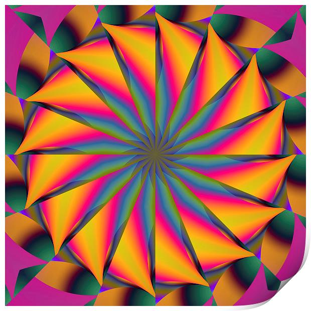 Hypnotic Mandala Print by Patricia Fatta