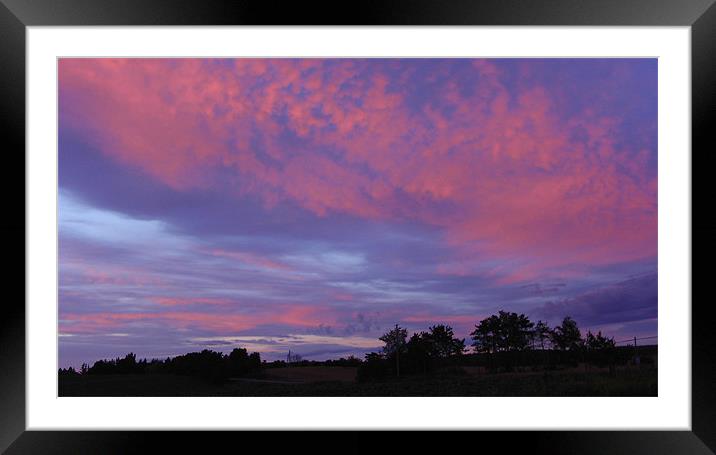 Soft Pink Sunset Framed Mounted Print by Donna-Marie Parsons