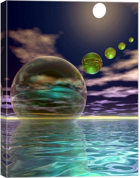 Night invasion of the spheres Canvas Print by Patricia Fatta