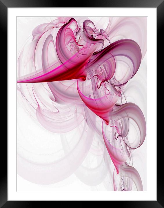 Fractal swirling smoke Framed Mounted Print by Patricia Fatta