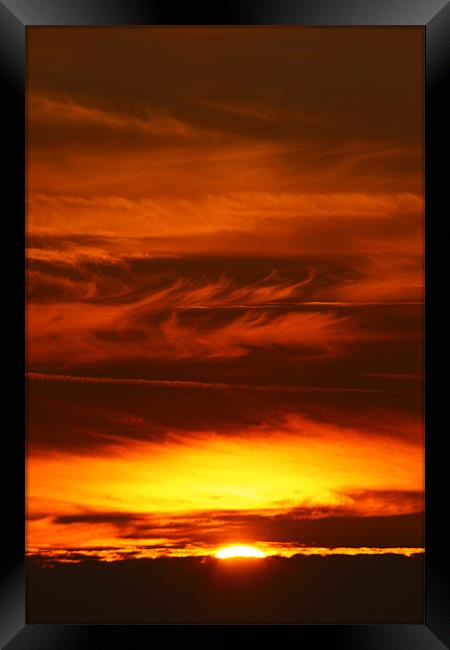 fiery sky Framed Print by jon betts