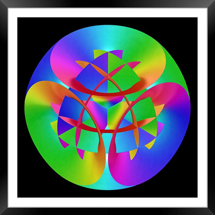 Rainbow Mandala Framed Mounted Print by Patricia Fatta
