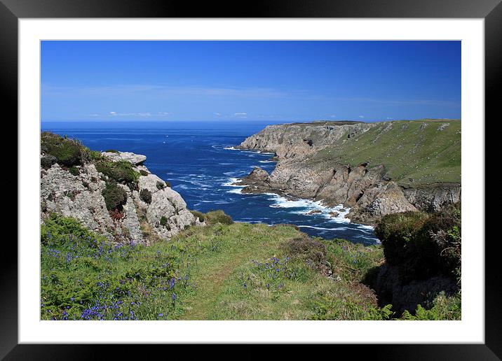Lundy Coastline Framed Mounted Print by Michael Hopes