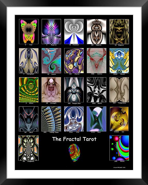 Fractal Tarot Poster Framed Mounted Print by Patricia Fatta