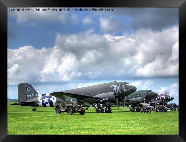 DC3 Flightline - Duxford - 2014 Framed Print by Colin Williams Photography