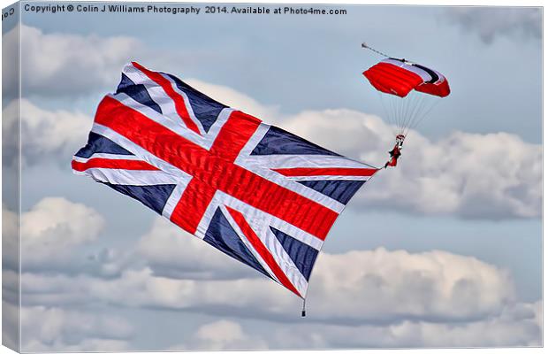 Flying The Flag 2 - The Red Devils - Duxford 2014 Canvas Print by Colin Williams Photography
