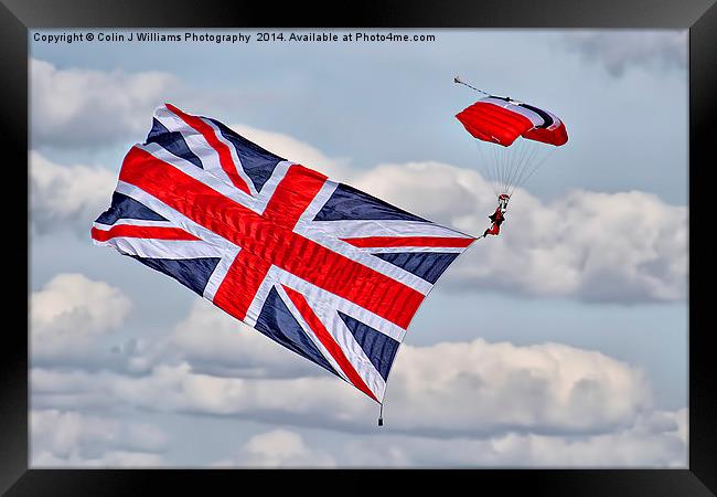 Flying The Flag 2 - The Red Devils - Duxford 2014 Framed Print by Colin Williams Photography