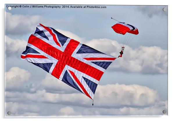 Flying The Flag 2 - The Red Devils - Duxford 2014 Acrylic by Colin Williams Photography