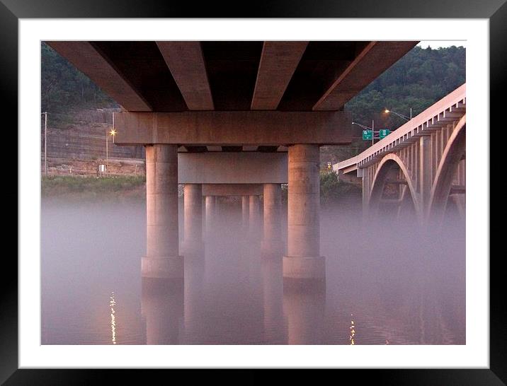 Under the Bridges Framed Mounted Print by Pics by Jody Adams