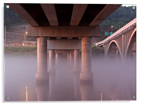 Under the Bridges Acrylic by Pics by Jody Adams