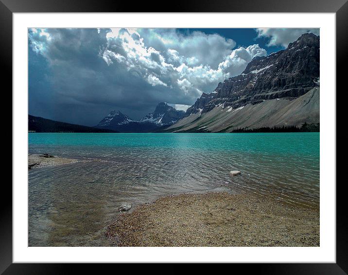 Rocky Mountains Canada Petyo Lake Framed Mounted Print by Chris Curry