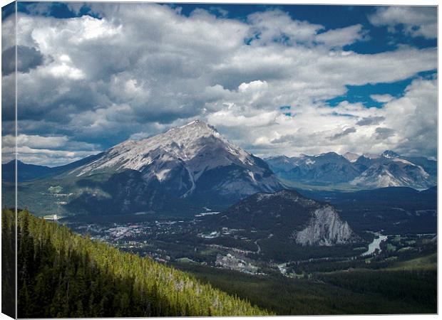 Sulphur Mountain Canadian Rockies Canvas Print by Chris Curry
