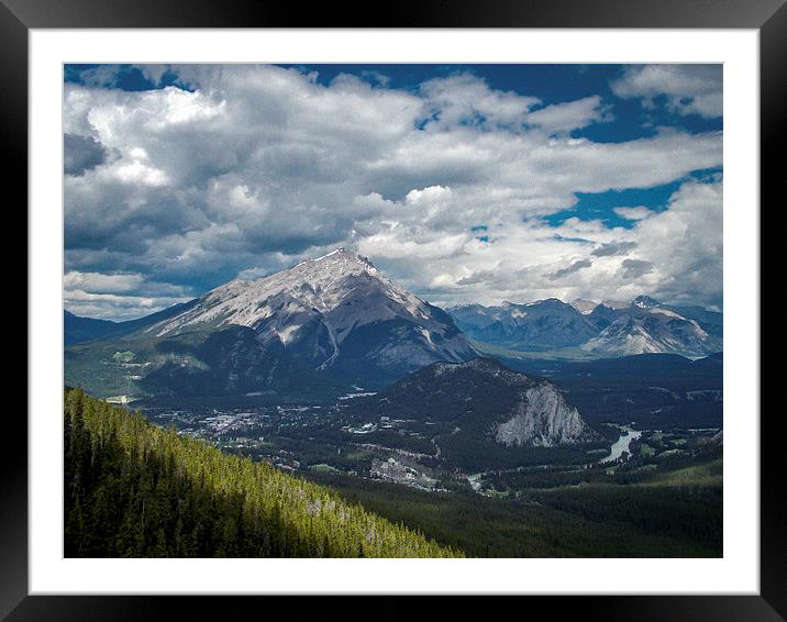 Sulphur Mountain Canadian Rockies Framed Mounted Print by Chris Curry