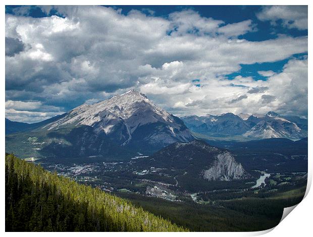 Sulphur Mountain Canadian Rockies Print by Chris Curry