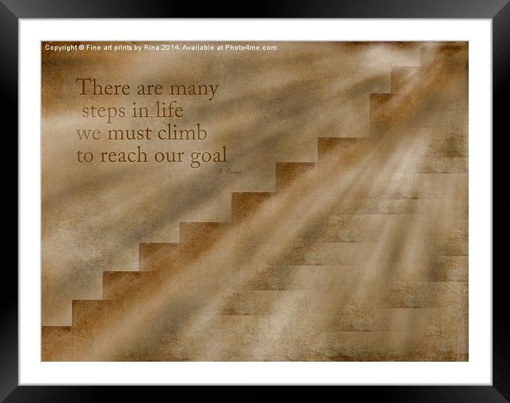 Steps in life Framed Mounted Print by Fine art by Rina