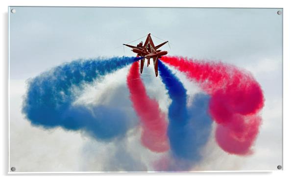Red Arrows Acrylic by Terry Stone