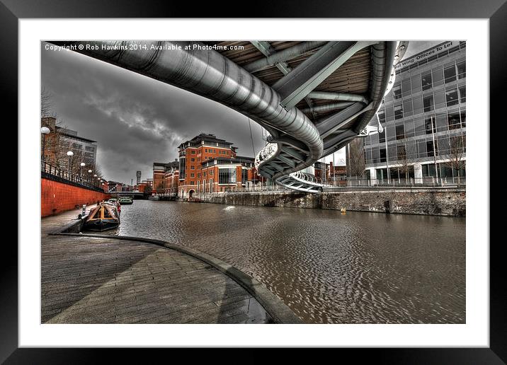 Temple Quays Framed Mounted Print by Rob Hawkins