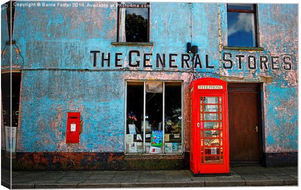 General Stores, North Pembrokeshire Canvas Print by Barrie Foster