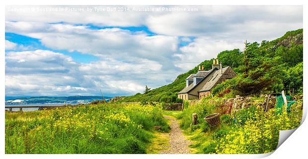 Cottage at Portencross Ayrshire Print by Tylie Duff Photo Art