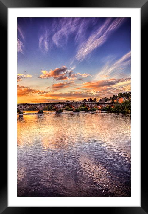Sunset Over The River Tay Framed Mounted Print by Jamie Moffat