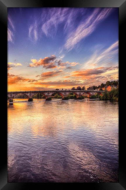 Sunset Over The River Tay Framed Print by Jamie Moffat