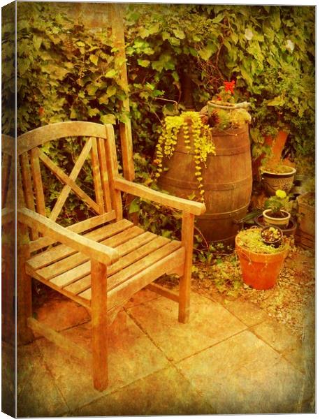 Gardeners Rest. Canvas Print by Heather Goodwin