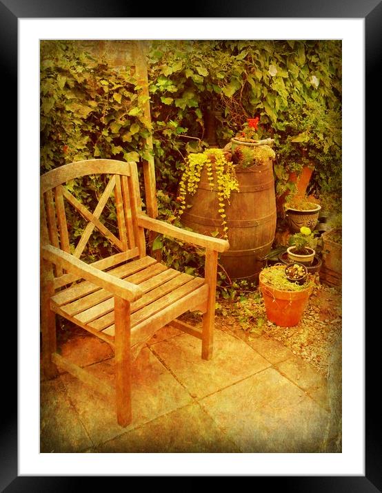 Gardeners Rest. Framed Mounted Print by Heather Goodwin