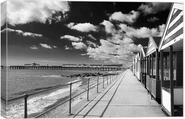 Beach Huts at Southwold Canvas Print by Stephen Mole