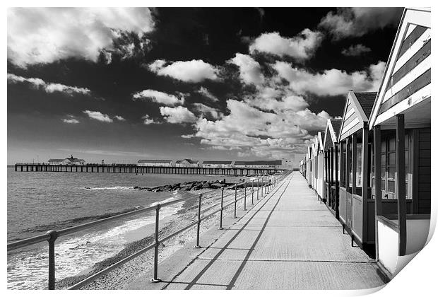 Beach Huts at Southwold Print by Stephen Mole