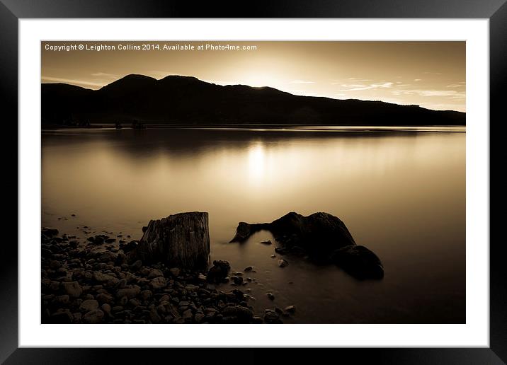 Comox Lake Vancouver island Framed Mounted Print by Leighton Collins