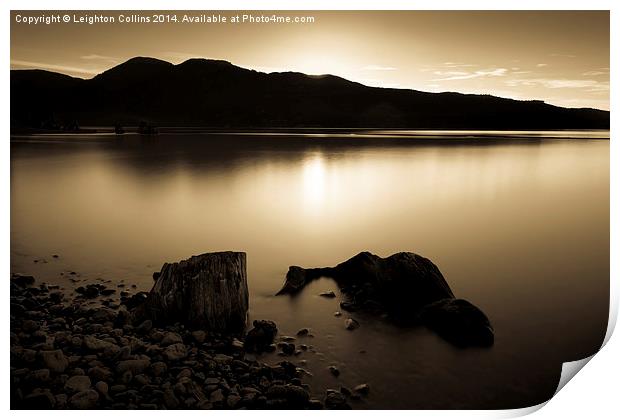 Comox Lake Vancouver island Print by Leighton Collins