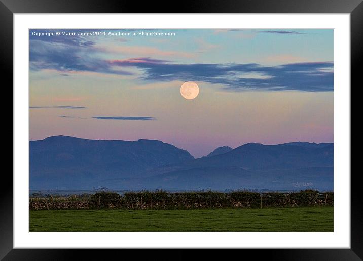 Moon over Snowdonia Framed Mounted Print by K7 Photography