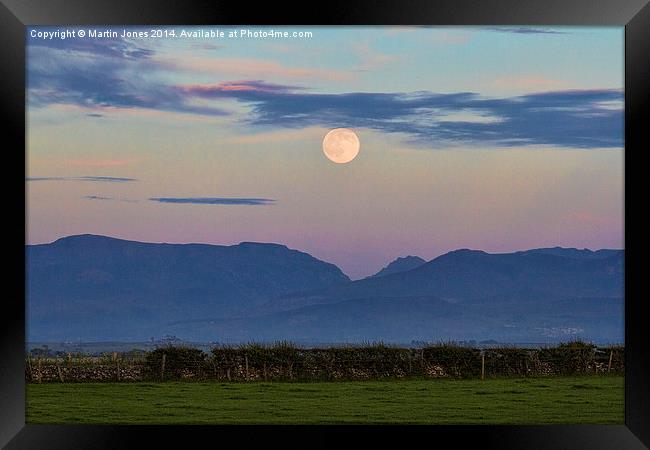 Moon over Snowdonia Framed Print by K7 Photography