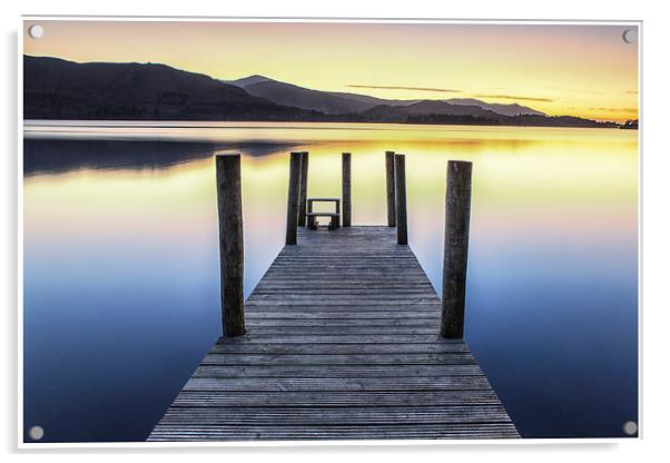 Ashness Bridge Jetty Acrylic by stuart bennett