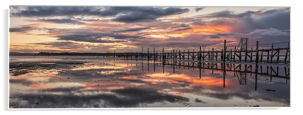 Poole Harbour Sunset Acrylic by stuart bennett
