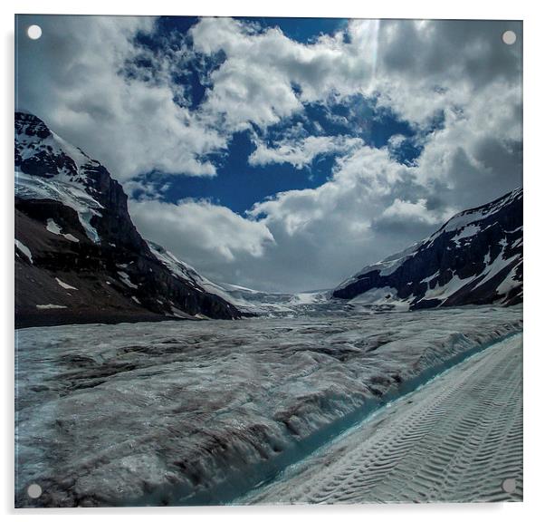 Columbia Icefield Glacier Canada Acrylic by Chris Curry