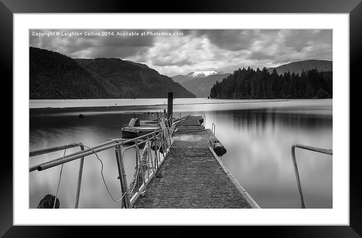 Comox Lake Jetty Framed Mounted Print by Leighton Collins