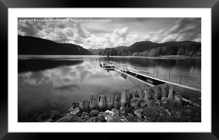 Comox lake waterscape Framed Mounted Print by Leighton Collins