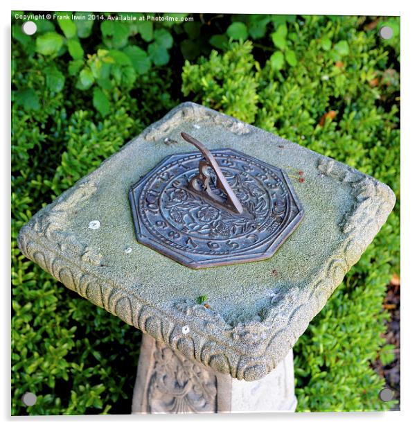 Traditional Sundial on a stone plinth Acrylic by Frank Irwin