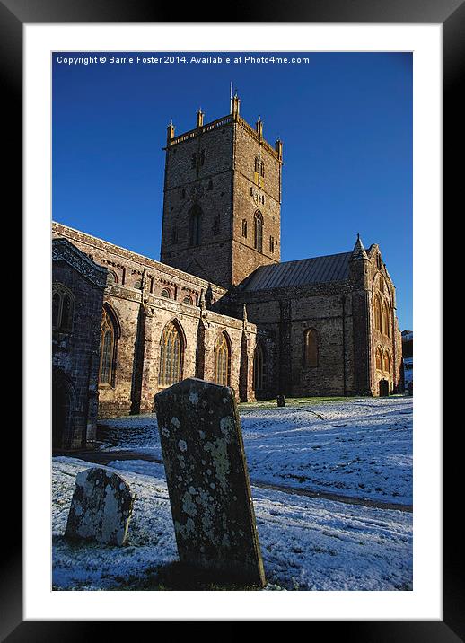 St Davids Cathedral Pembrokeshire Framed Mounted Print by Barrie Foster