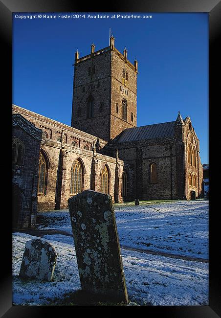 St Davids Cathedral Pembrokeshire Framed Print by Barrie Foster