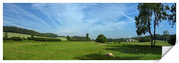 Misbourne Valley panorama Print by Gary Eason