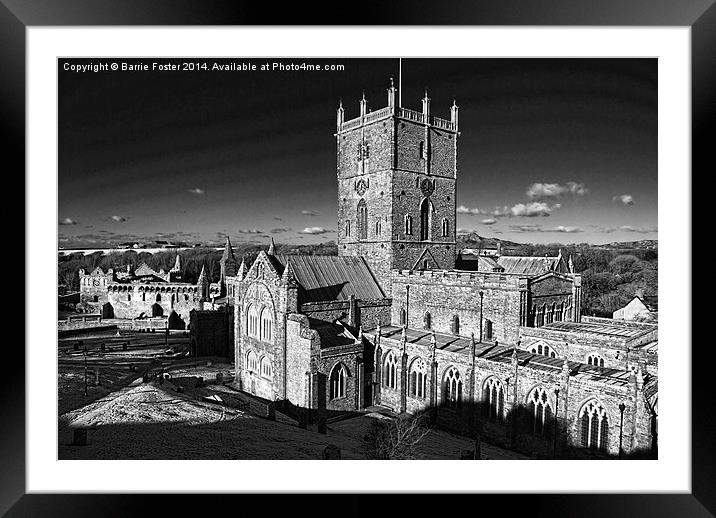 St Davids Cathedral and Palace Framed Mounted Print by Barrie Foster