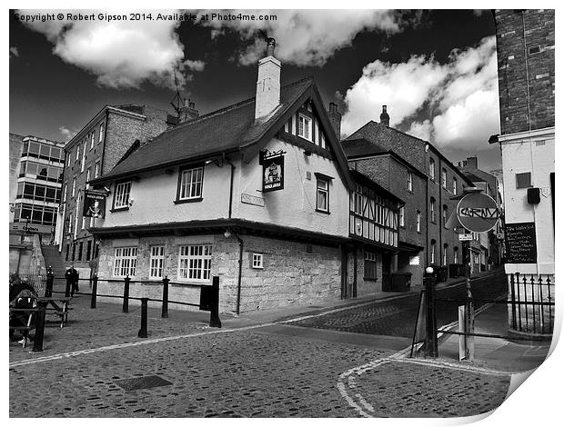 Kings arms. The pub that floods. Print by Robert Gipson