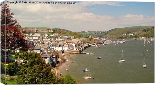 Dartmouth And The River Dart Canvas Print by Peter F Hunt