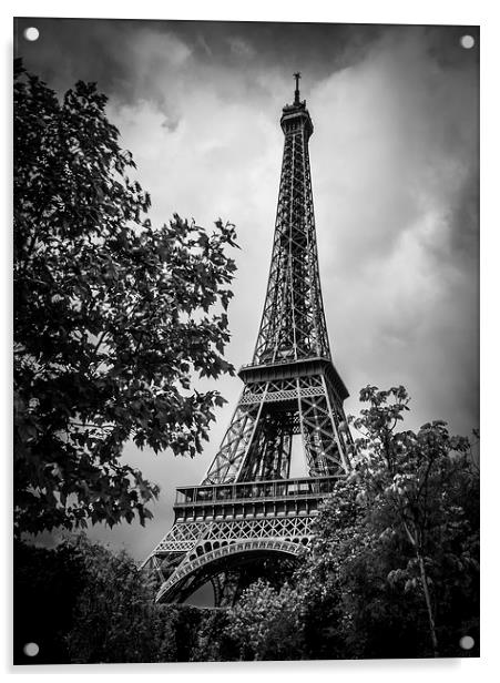 Eiffel Tower, Paris, France Acrylic by Mark Llewellyn